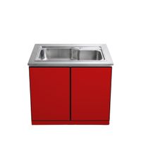 KIOSK DB-203 Kitchen Cabinet with Pearl Sand Finish Stainless Sink-3